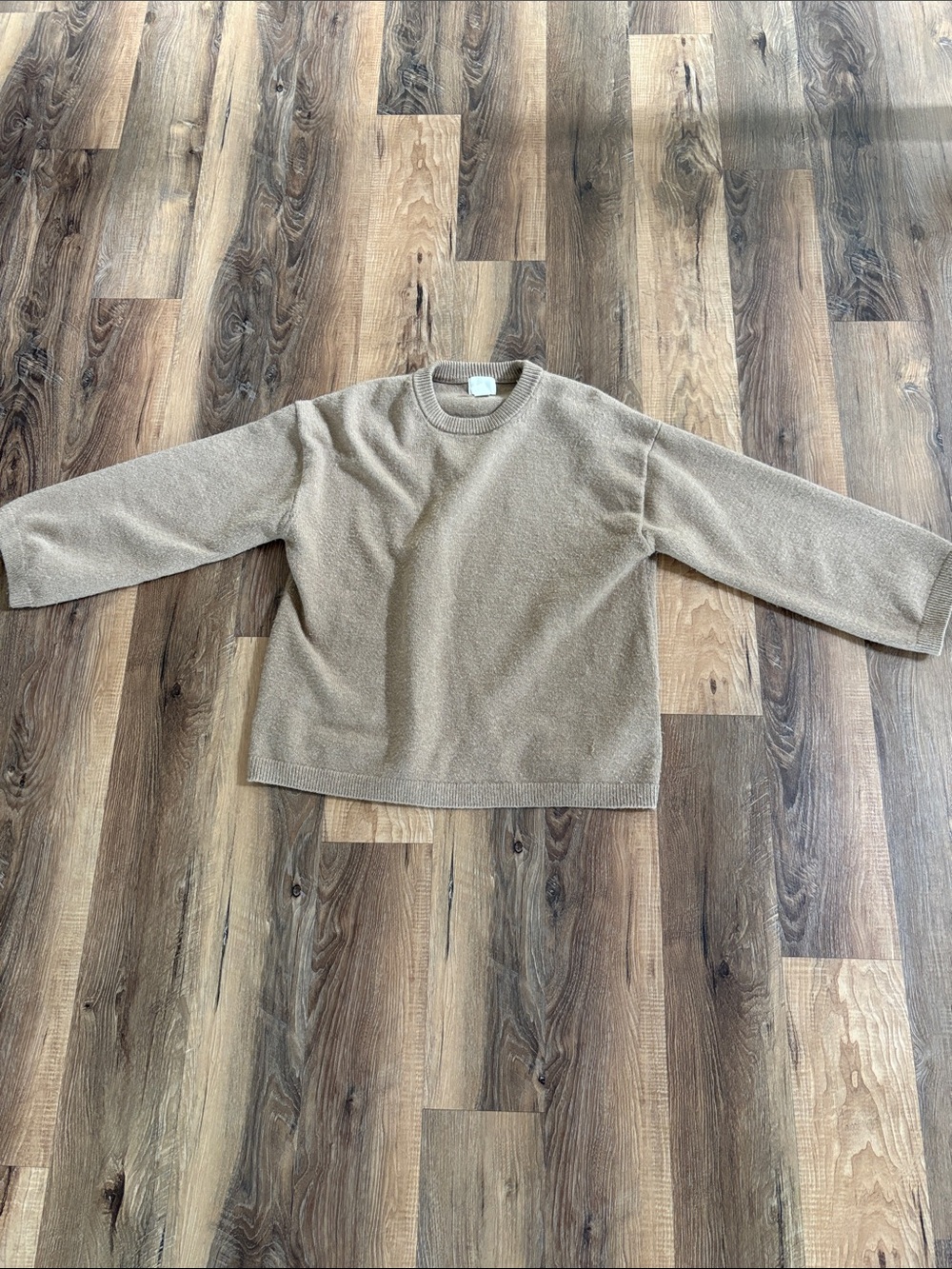 H&M Women's Turtleneck-Style Crew Sweater in Light Brown